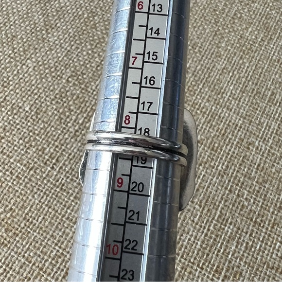 New Enhanced Green Emerald Faceted Square Sterling Silver Overlay Ring Size 8.25 - Picture 4 of 7